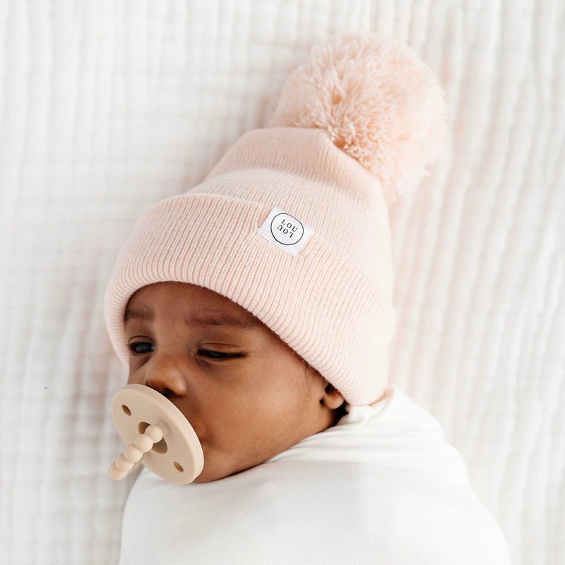 Beanie with Pom - Brick Red – Lou Lou & Company