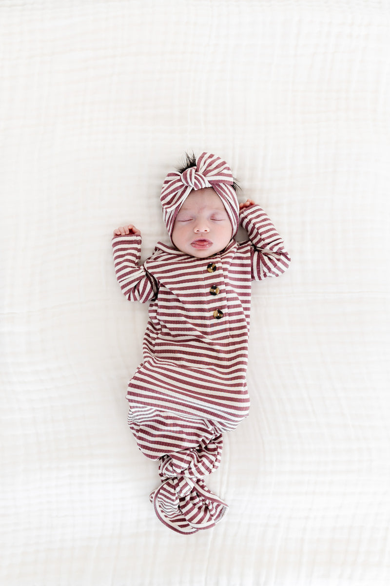 Naomi Ribbed Newborn Headband Bundle (Gown)