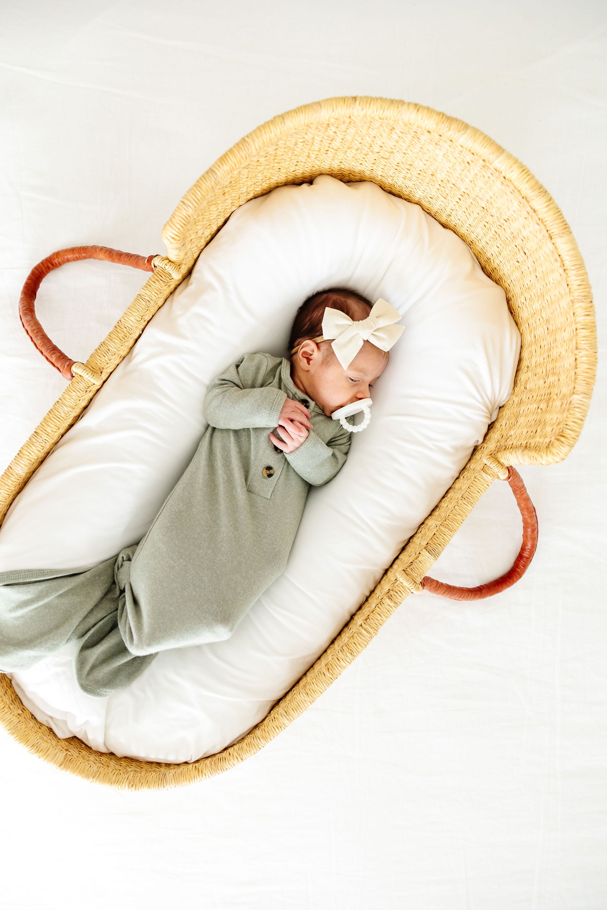 Collins Plush Knit Newborn Headband Bundle (Gown)