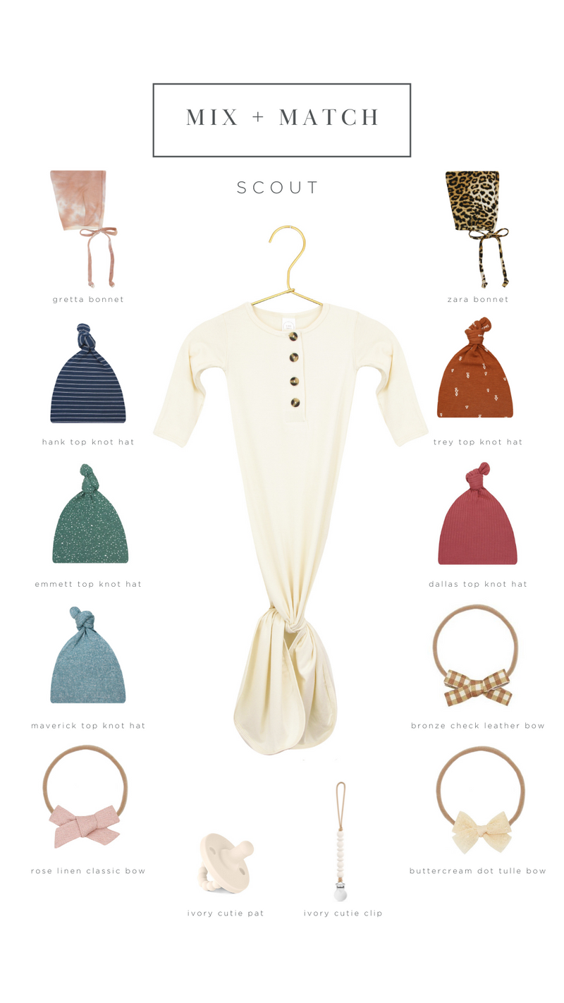 Scout Newborn Hat Bundle (Gown)