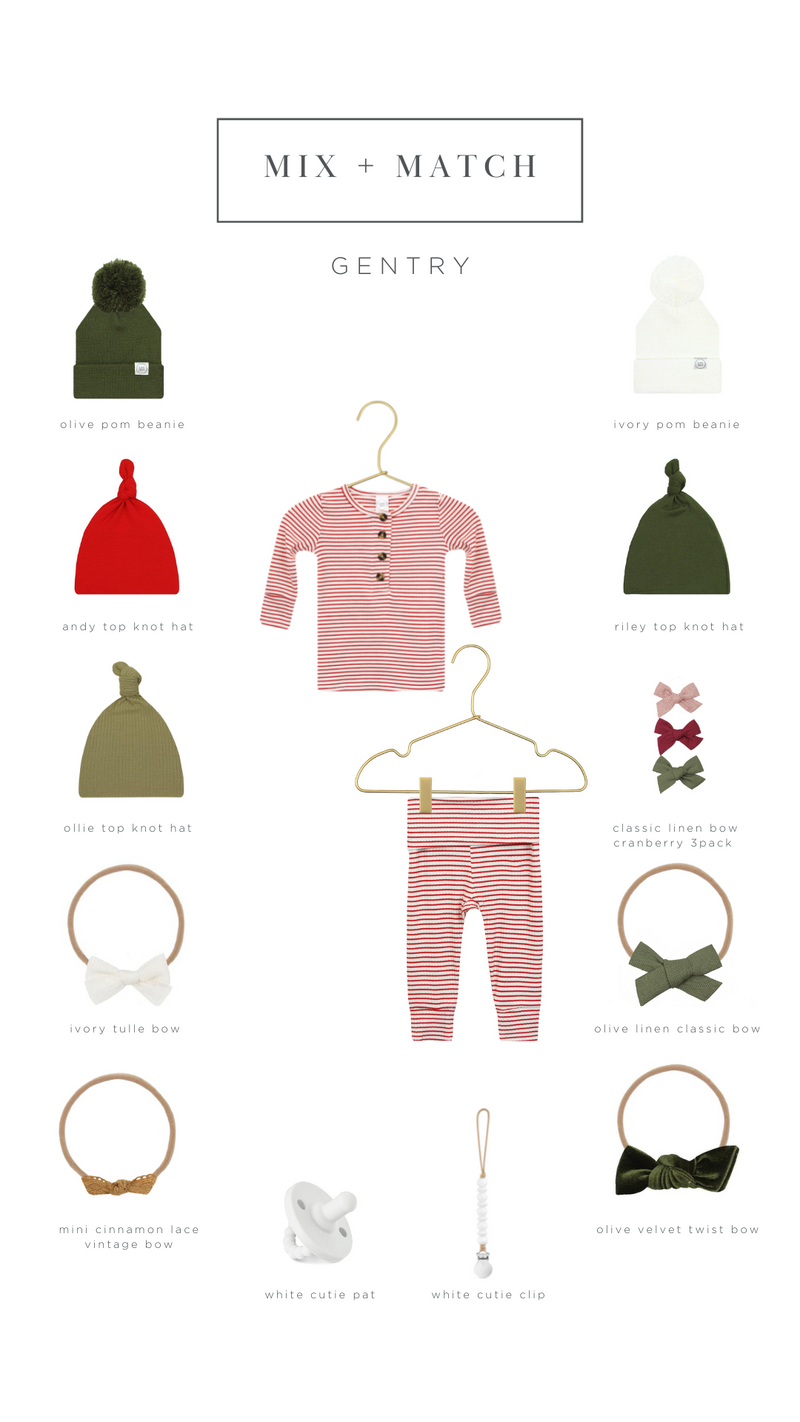 Gentry Ribbed Newborn Hat Bundle (Gown)