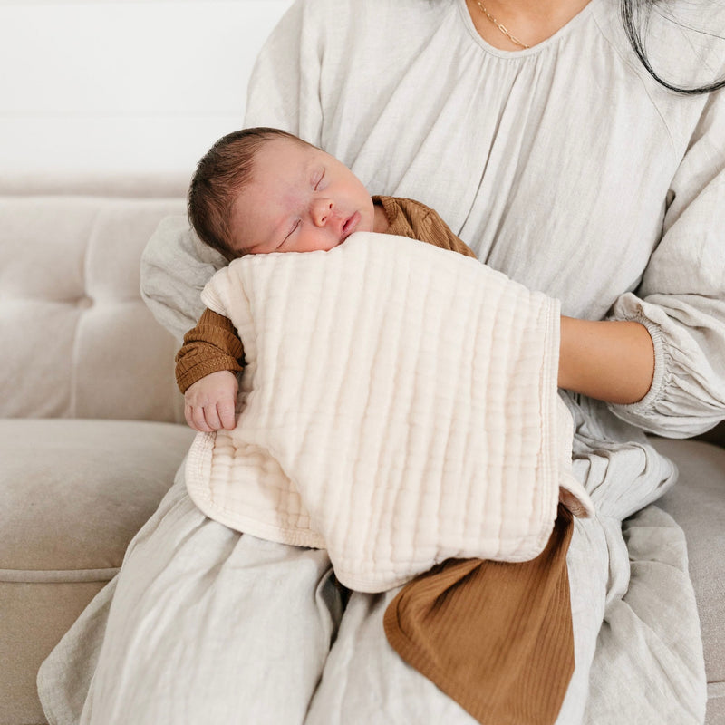 Cloud Muslin™ Burp Cloth 2 Pack - Rose + Cream