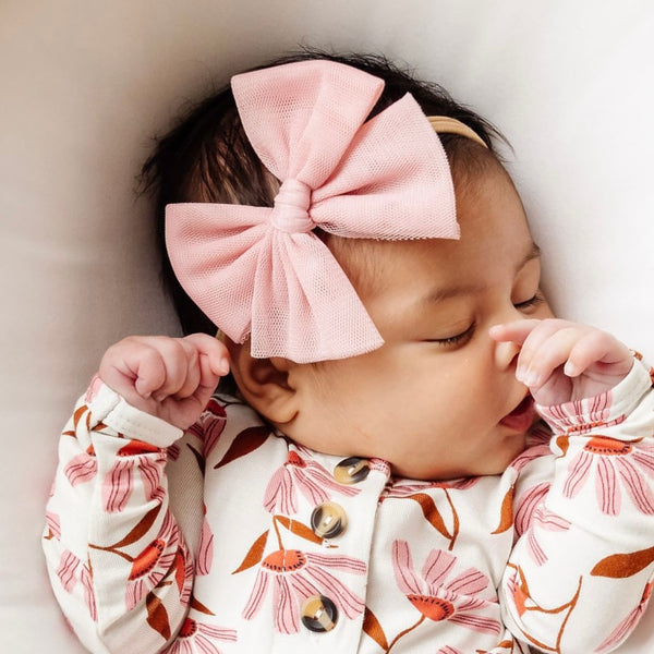 Tulle Bow - Bubblegum Headband