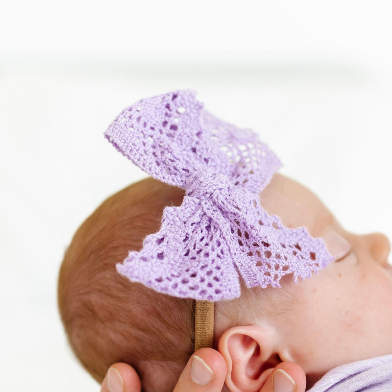 Vintage Bow - Lavender Crochet Lace