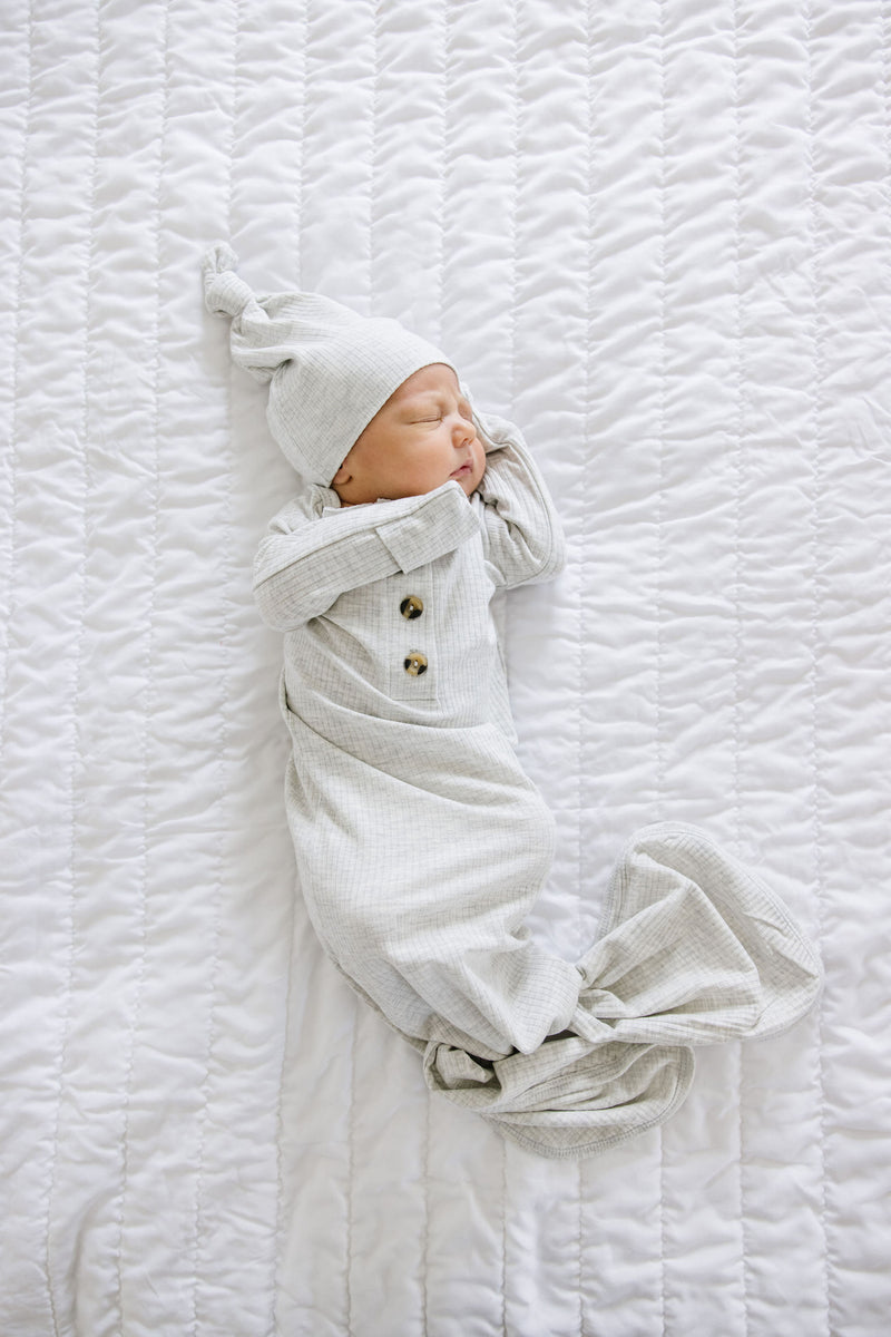 Stevie Ribbed Newborn Hat Bundle (Gown)