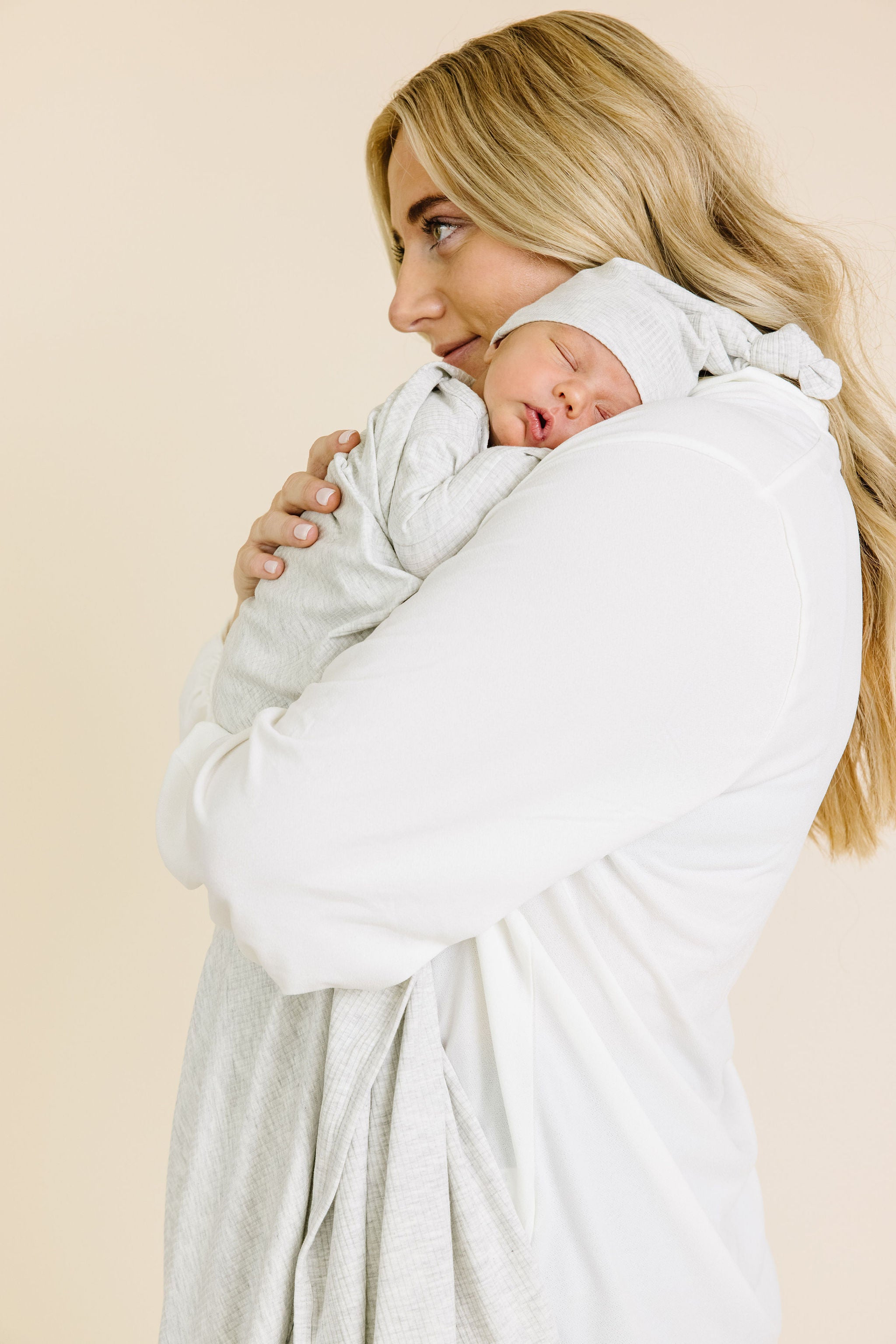 Stevie Ribbed Newborn Headband Bundle (Gown)