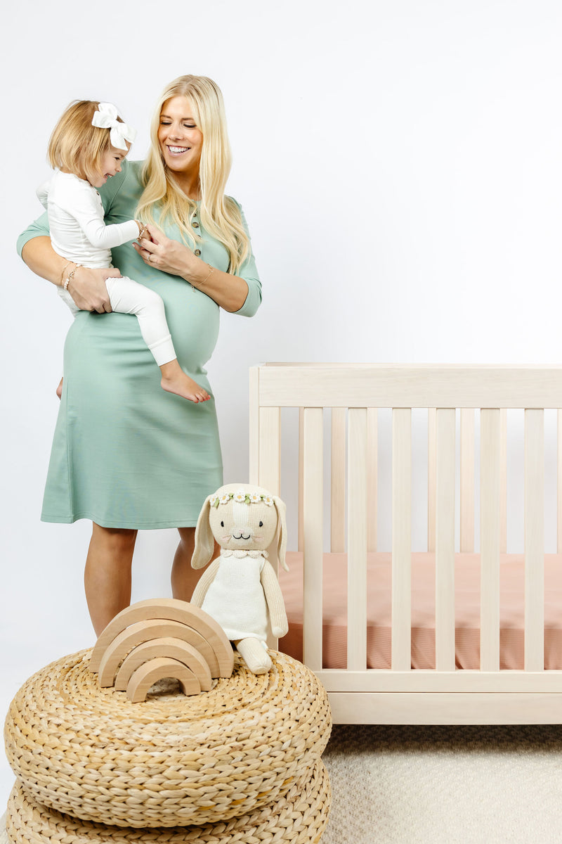 Audrey Ribbed Crib Sheet