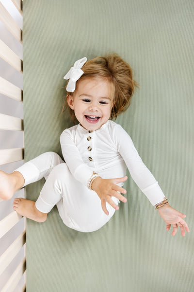 Ellis Ribbed Crib Sheet + Changing Pad Cover Pack