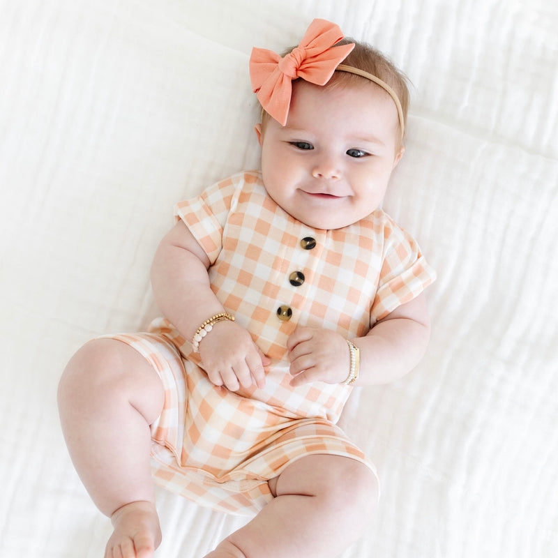 Linen Bow - Mango Headband