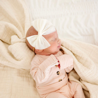 Pre-Order: Tulle Bow - Ivory Headband