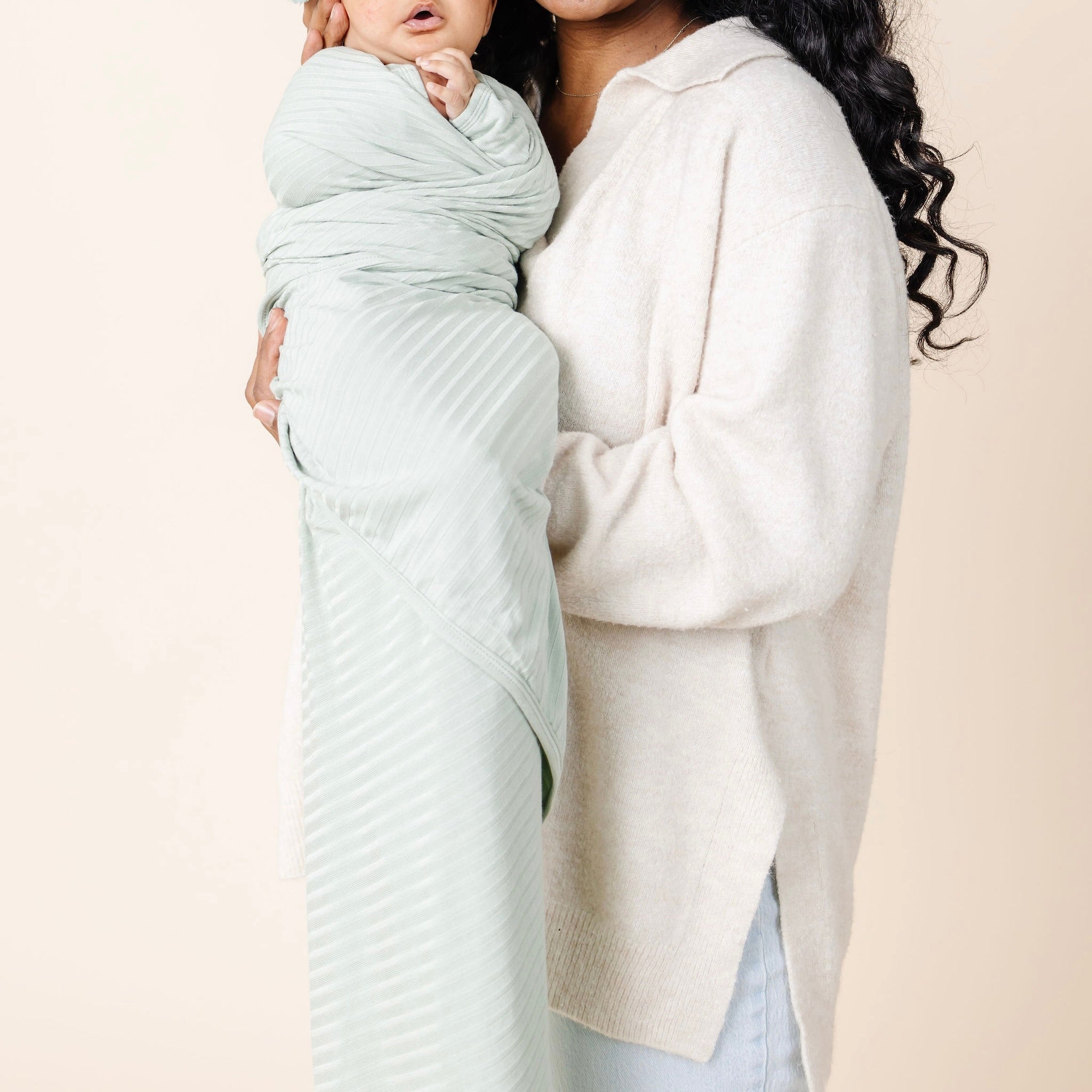 James Ribbed Swaddle Blanket