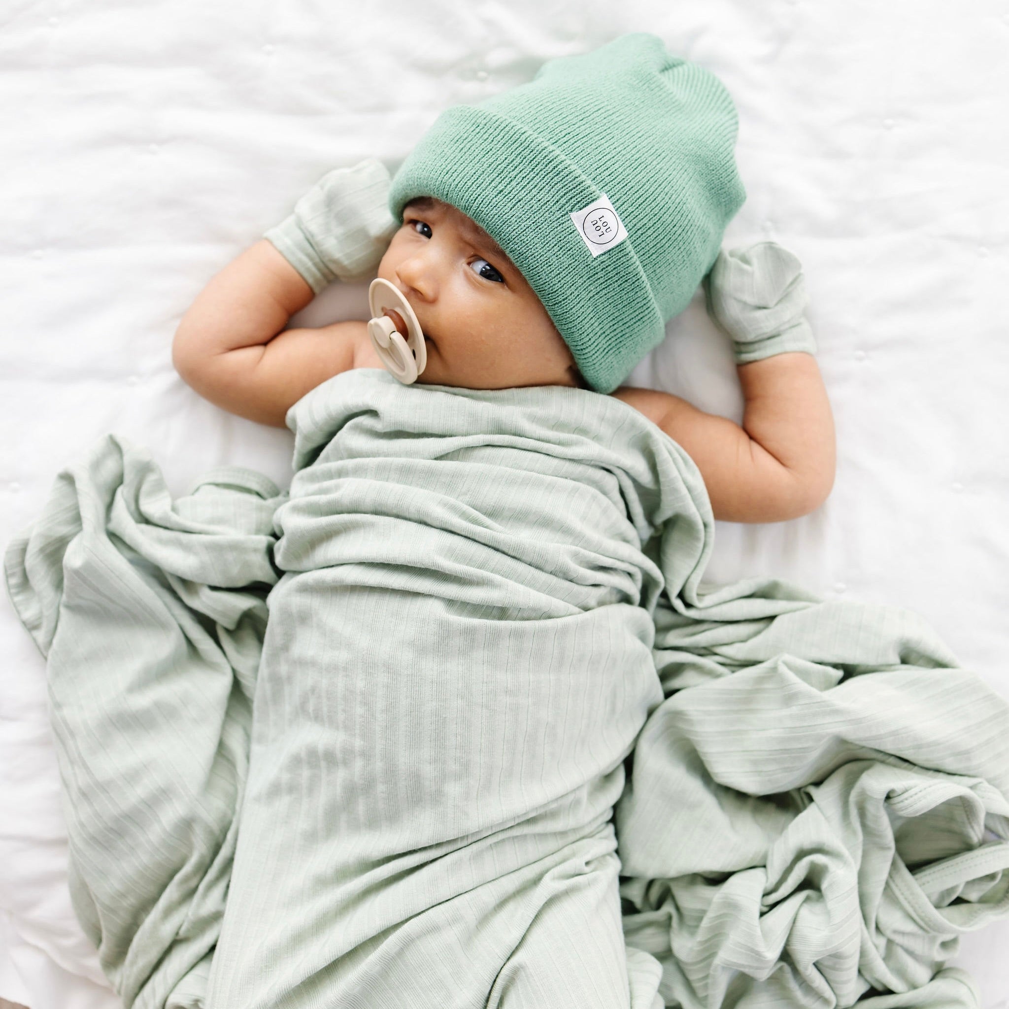 James Ribbed Swaddle Blanket