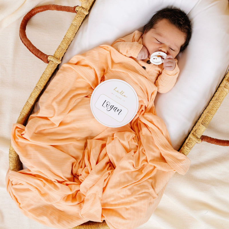 Emerson Ribbed Newborn Hat Bundle (Gown)
