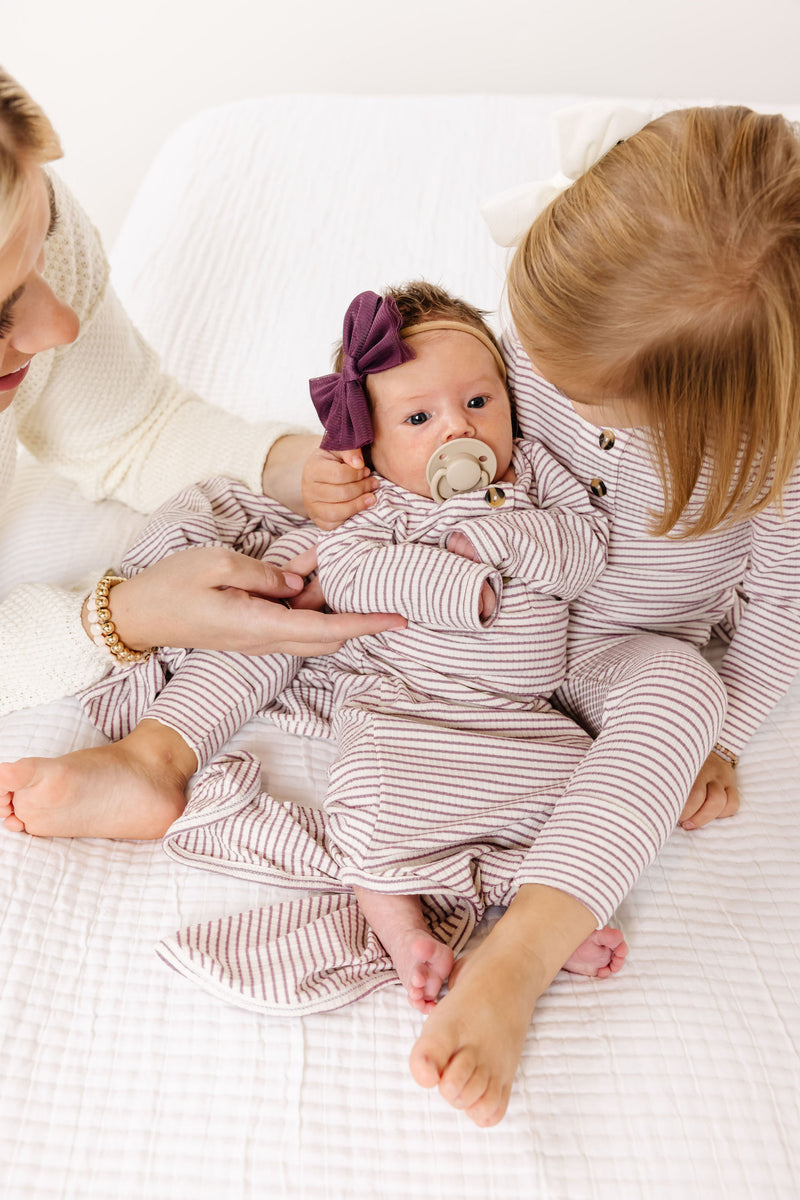 Vivian Ribbed Newborn Headband Bundle (Gown)