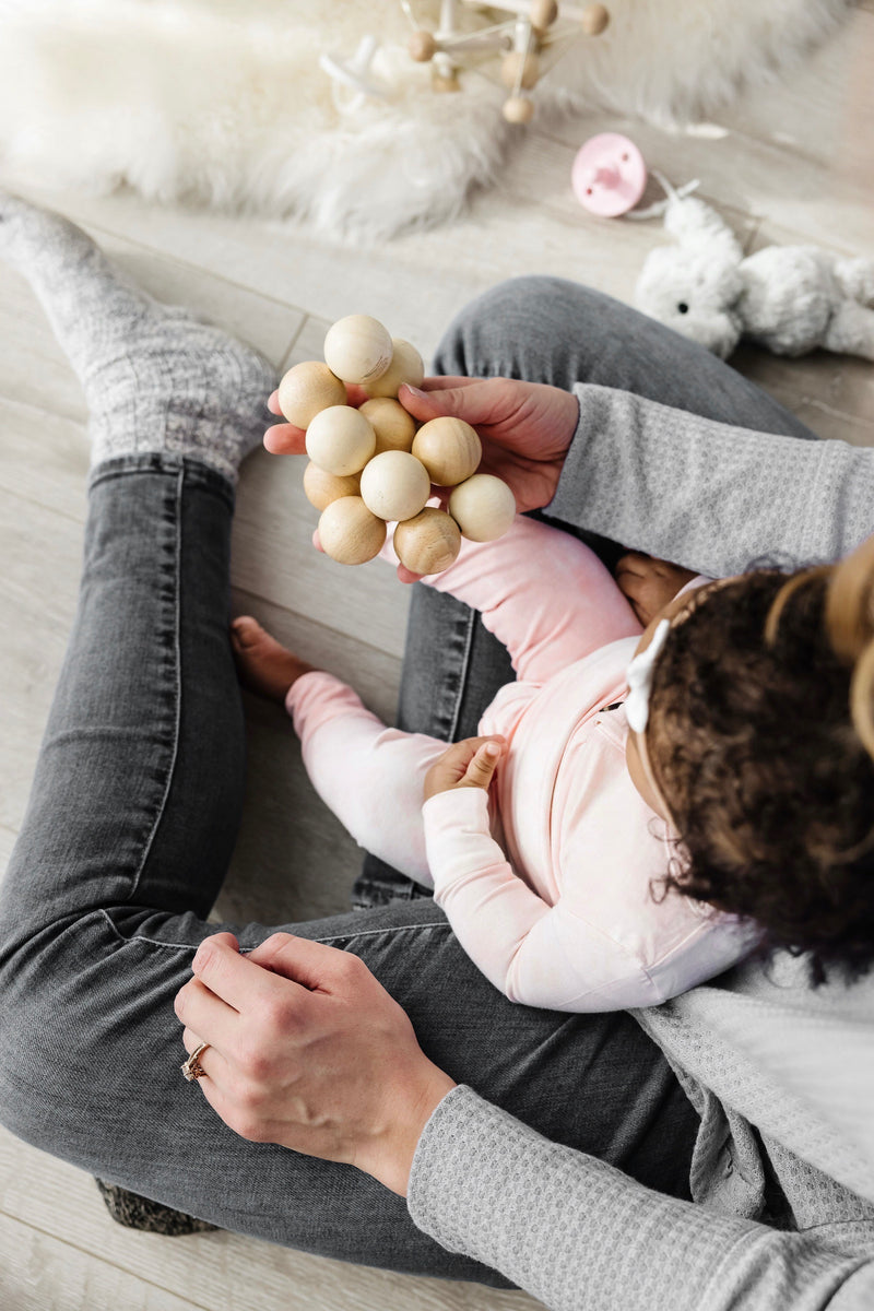 Natural Wood Beaded Toy