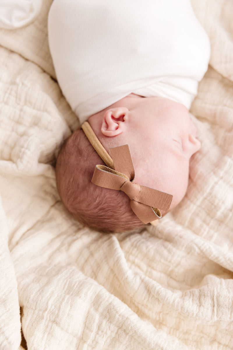 Leather - Sienna Bow Headband