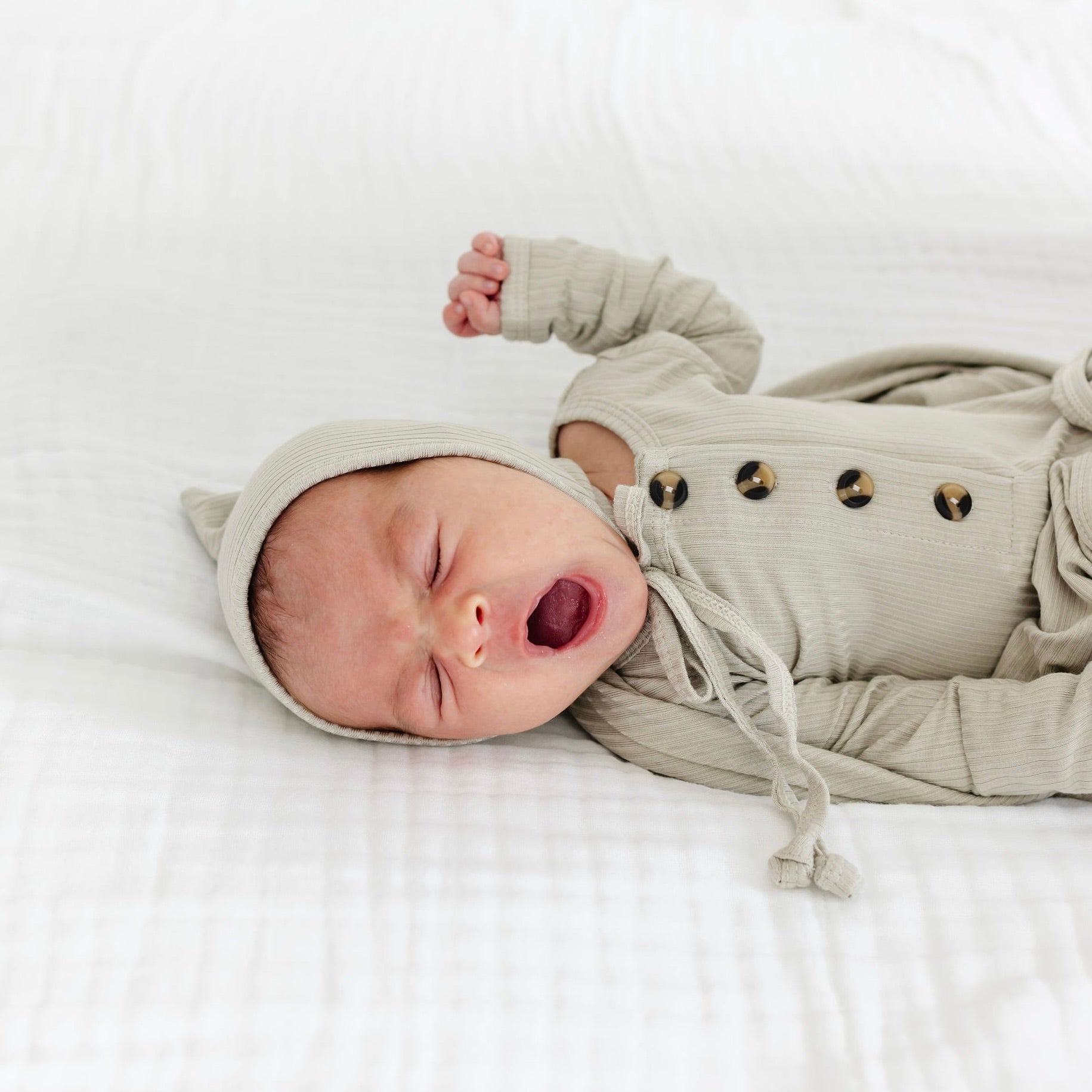 Noah Ribbed Pixie Bonnet