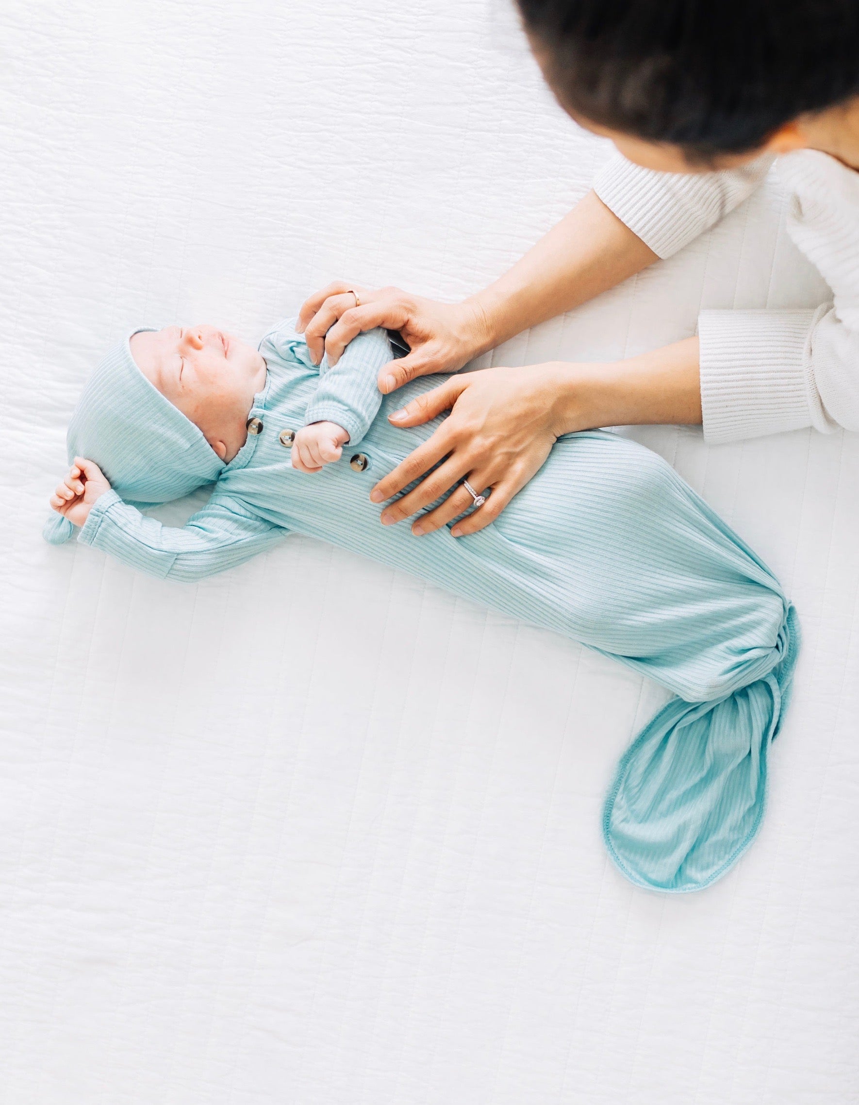 Oliver Ribbed Top Knot Hat