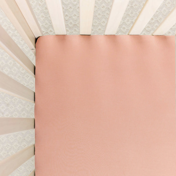 Audrey Ribbed Crib Sheet