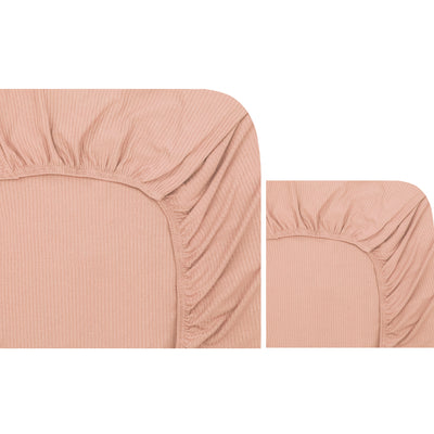 Audrey Ribbed Crib Sheet + Changing Pad Cover Pack