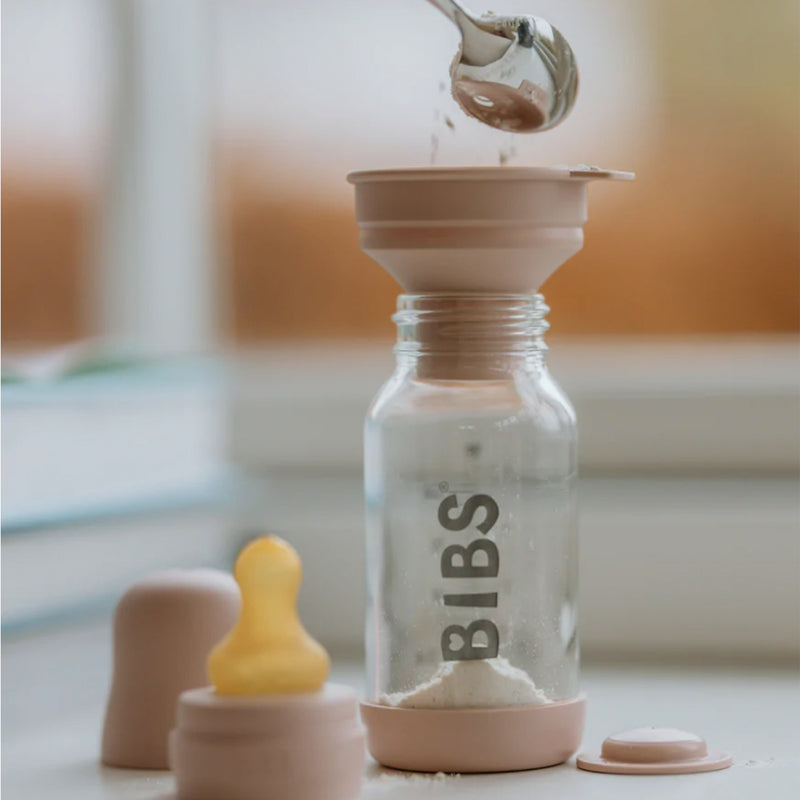 Bibs Baby Glass Bottle Complete Set: Ivory