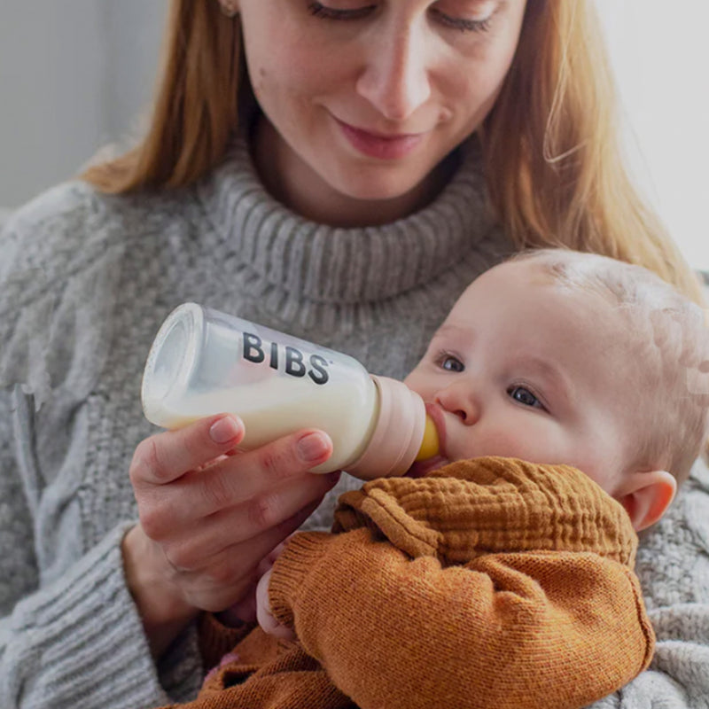 Bibs Baby Glass Bottle Complete Set: Blush