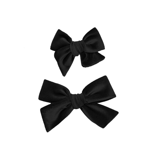 Velvet - Black Bow Clip