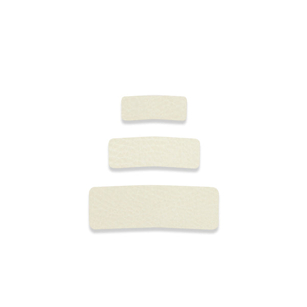 Leather - Ivory Snap Clip