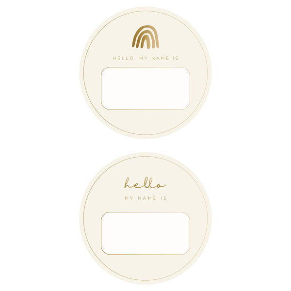 Blank Name Tags - Gold Foil (2 pack)