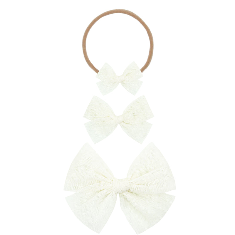 White Tulle Bows (Set of 2) – So Whimsical - Bows & Accessories