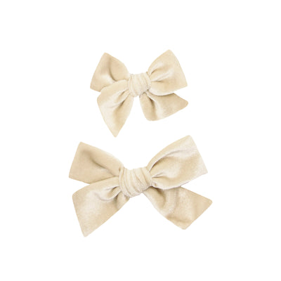 Velvet - Latte Bow Clip