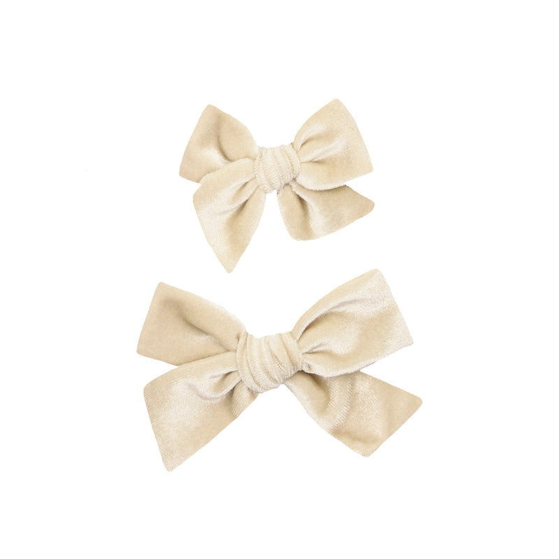 Velvet - Latte Bow Clip