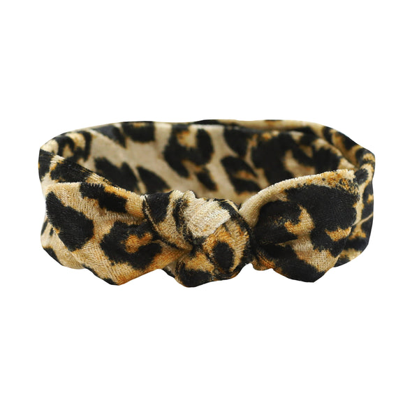 Velvet - Leopard Skinny Knot Headband