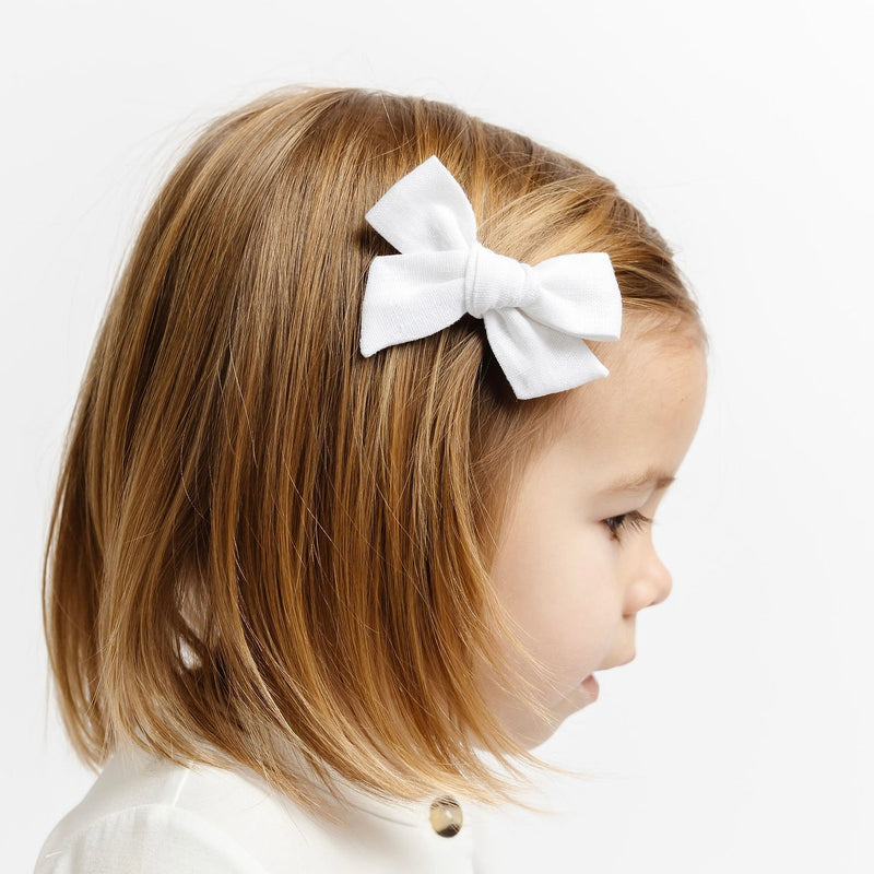 Linen Bow 3 Pack: Lavender Clips