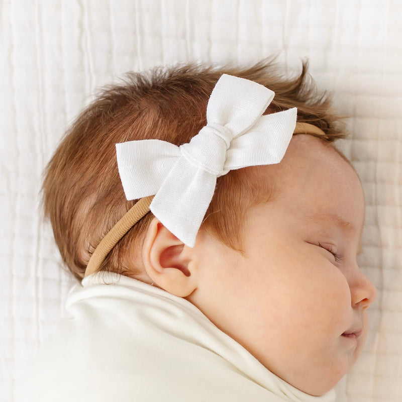 Linen Bow 3 Pack: Lavender Headbands