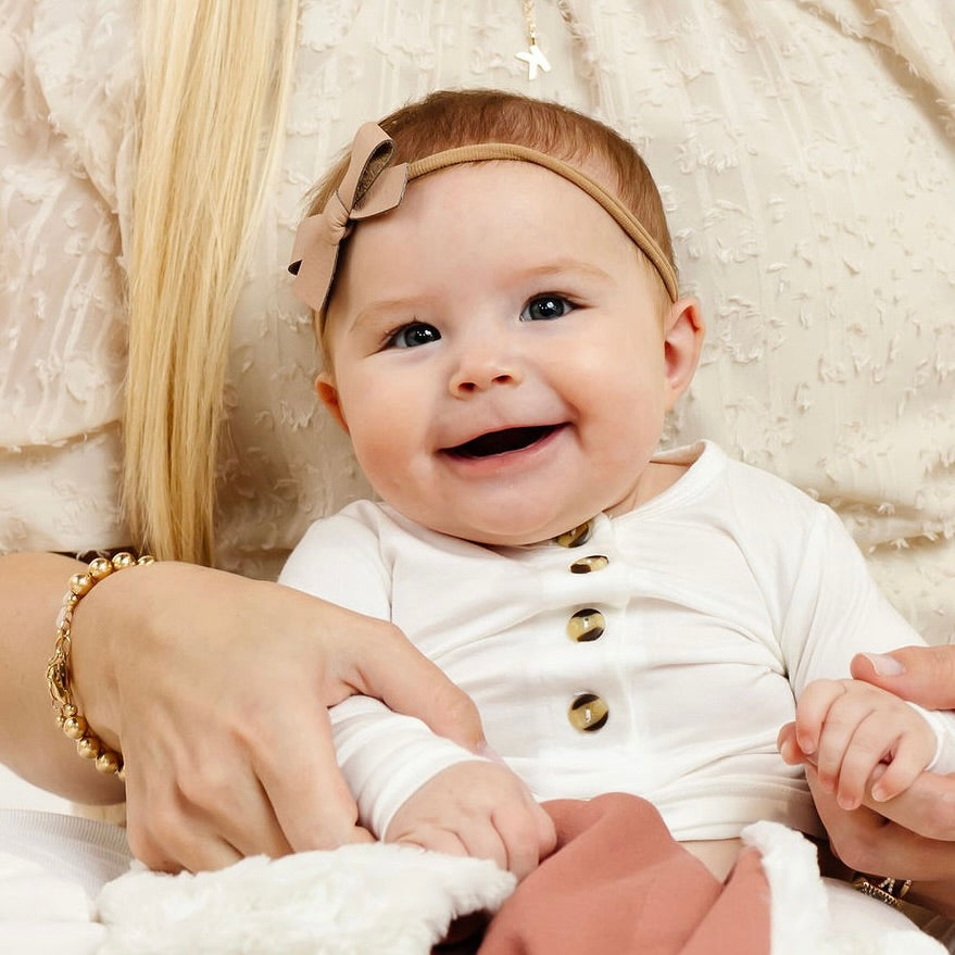 Leather - Primrose Bow Headband