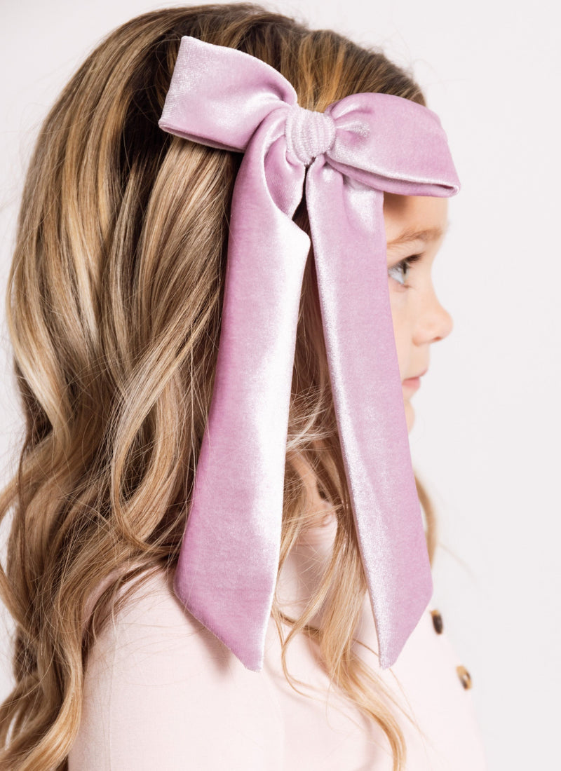 Velvet - Lilac Bow Sash Clip