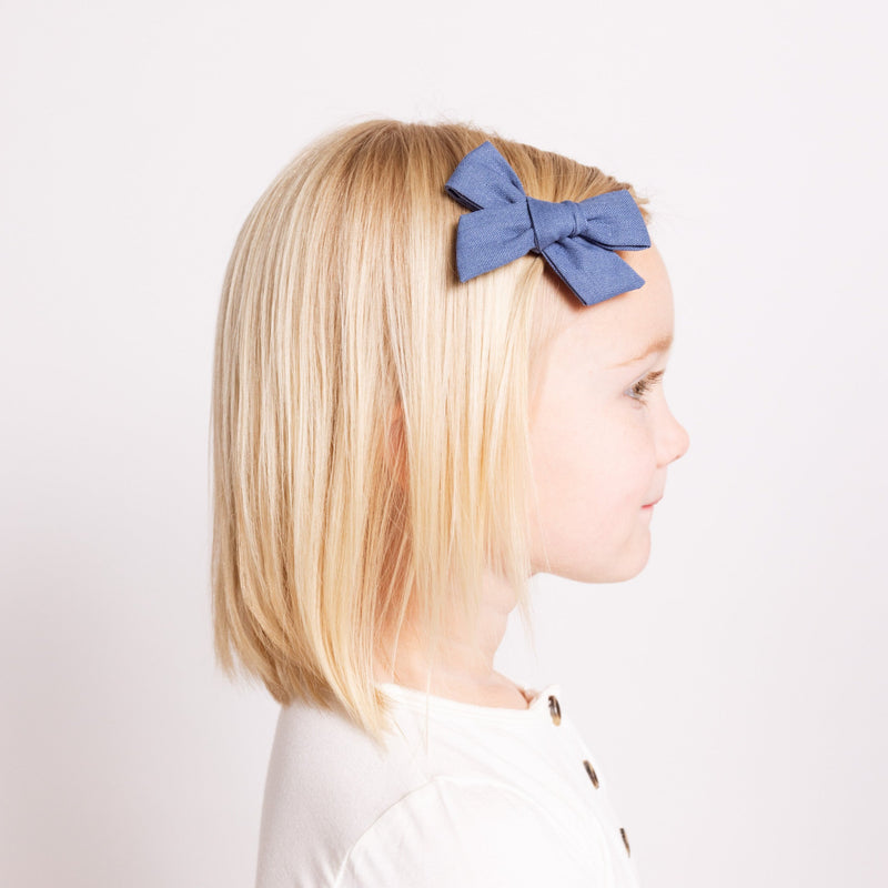 Linen Bow - Cadet Clip