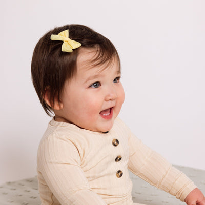 Tulle Bow - Lemon Clip
