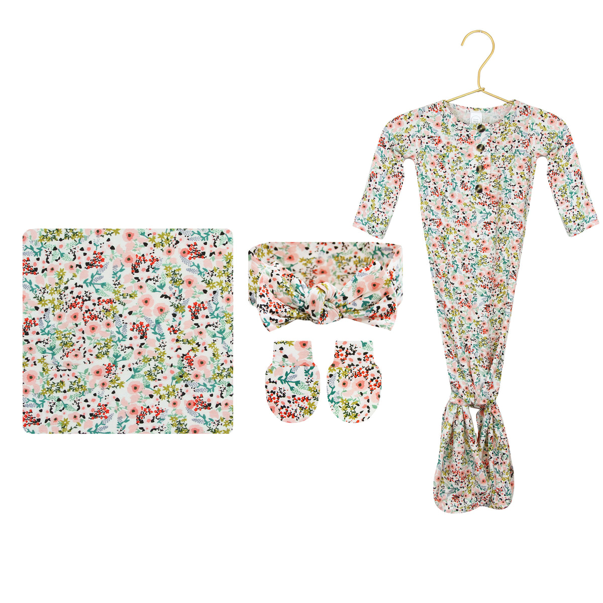 Millie Newborn Headband Bundle + Knotted Gown