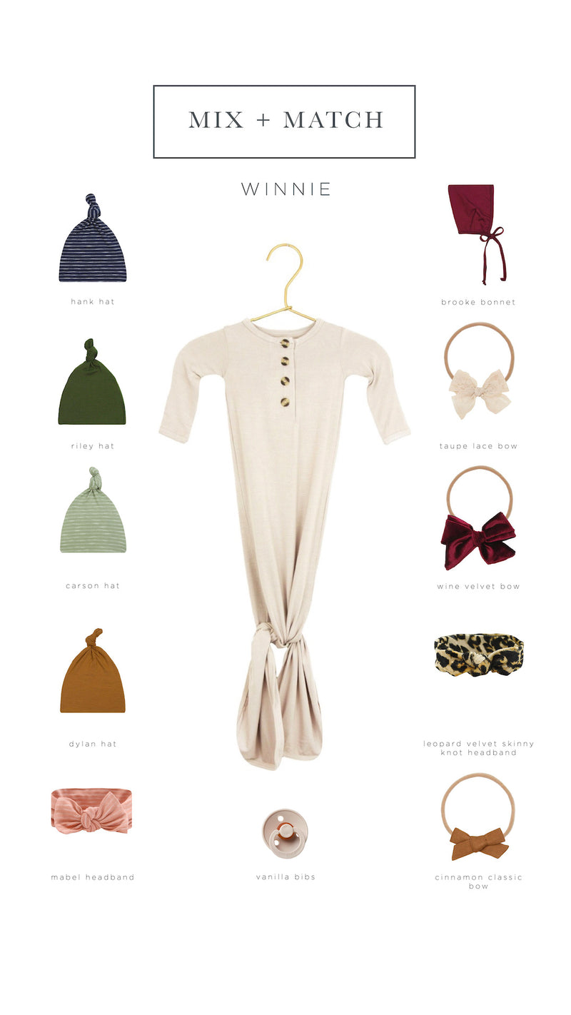 Winnie Newborn Headband Bundle (Gown)