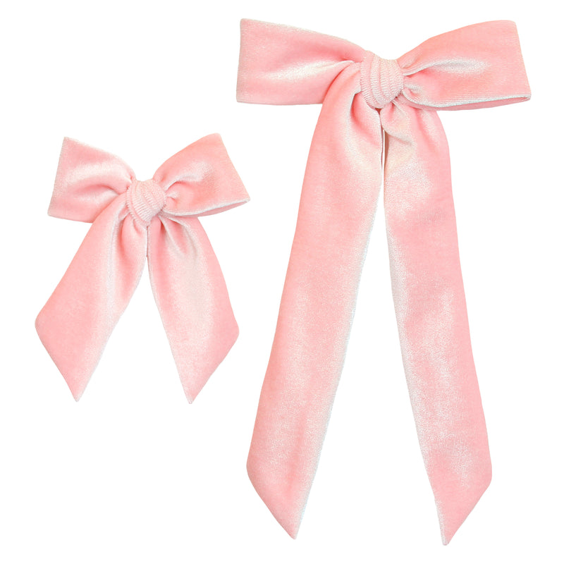 Velvet Sash - Petal Bow Clip