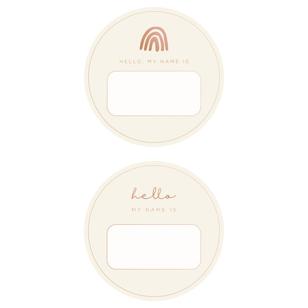 Blank Name Tags - Rose Gold Foil (2 pack)