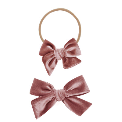 Velvet - Rose Bow Headband
