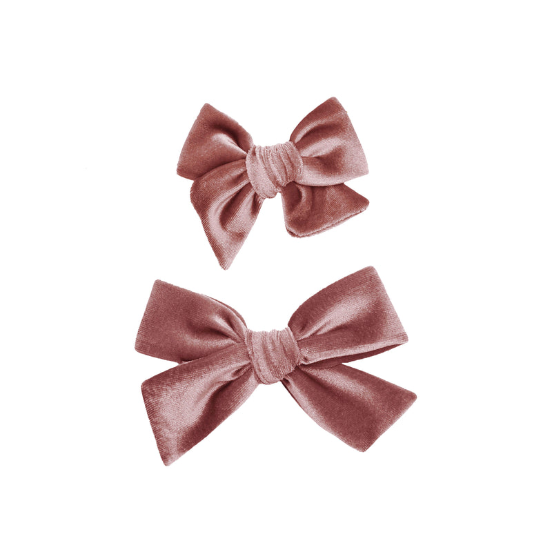 Velvet Bow 3 Pack: Rose Clips