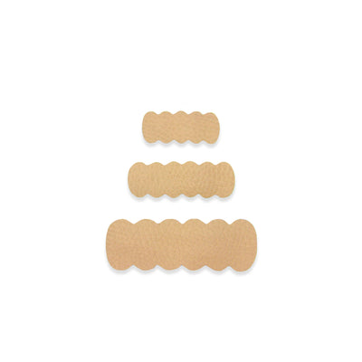 Leather - Tan Scallop Snap Clip