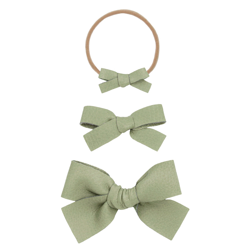 Leather - Laurel Bow Headband
