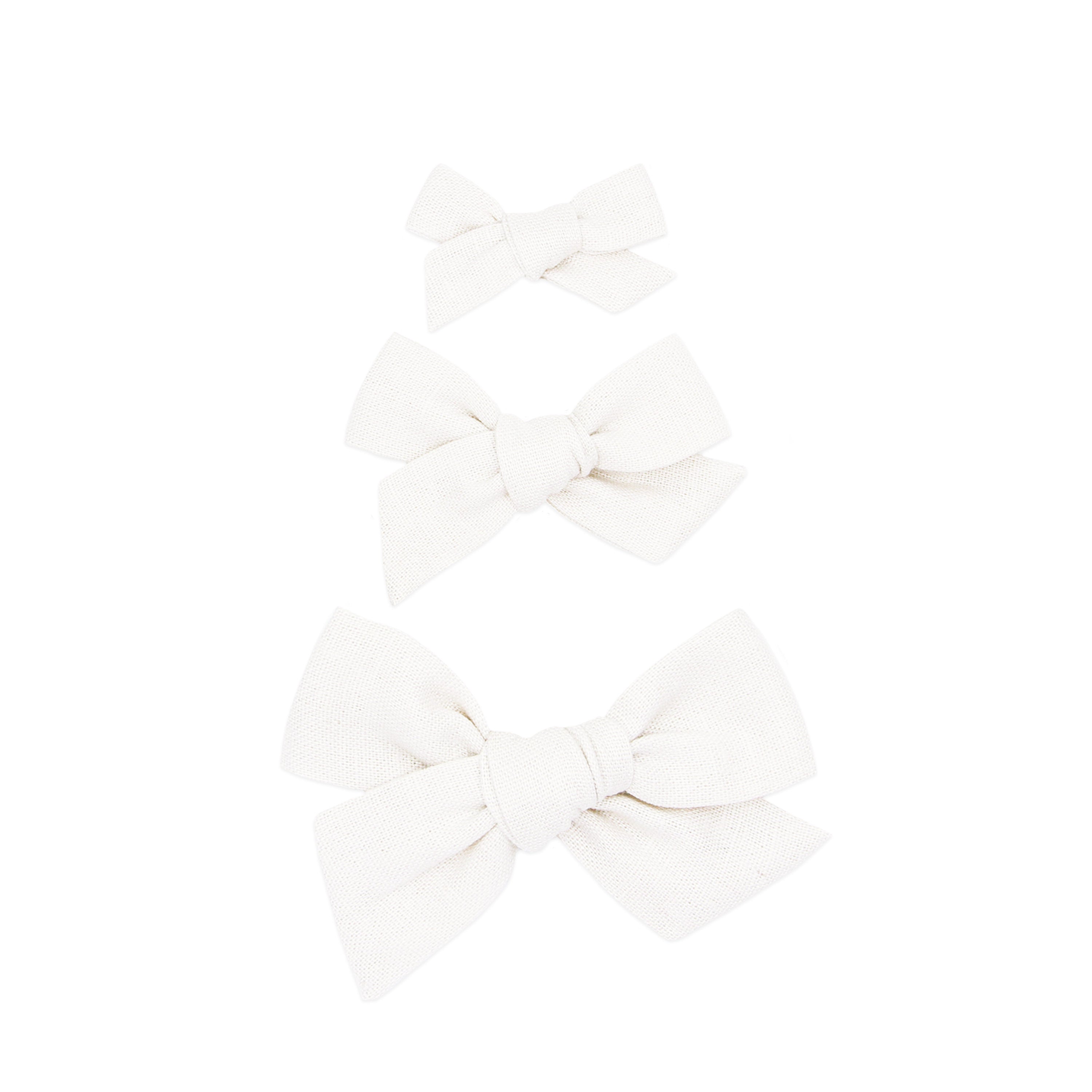 Linen Bow 3 Pack: Lavender Clips