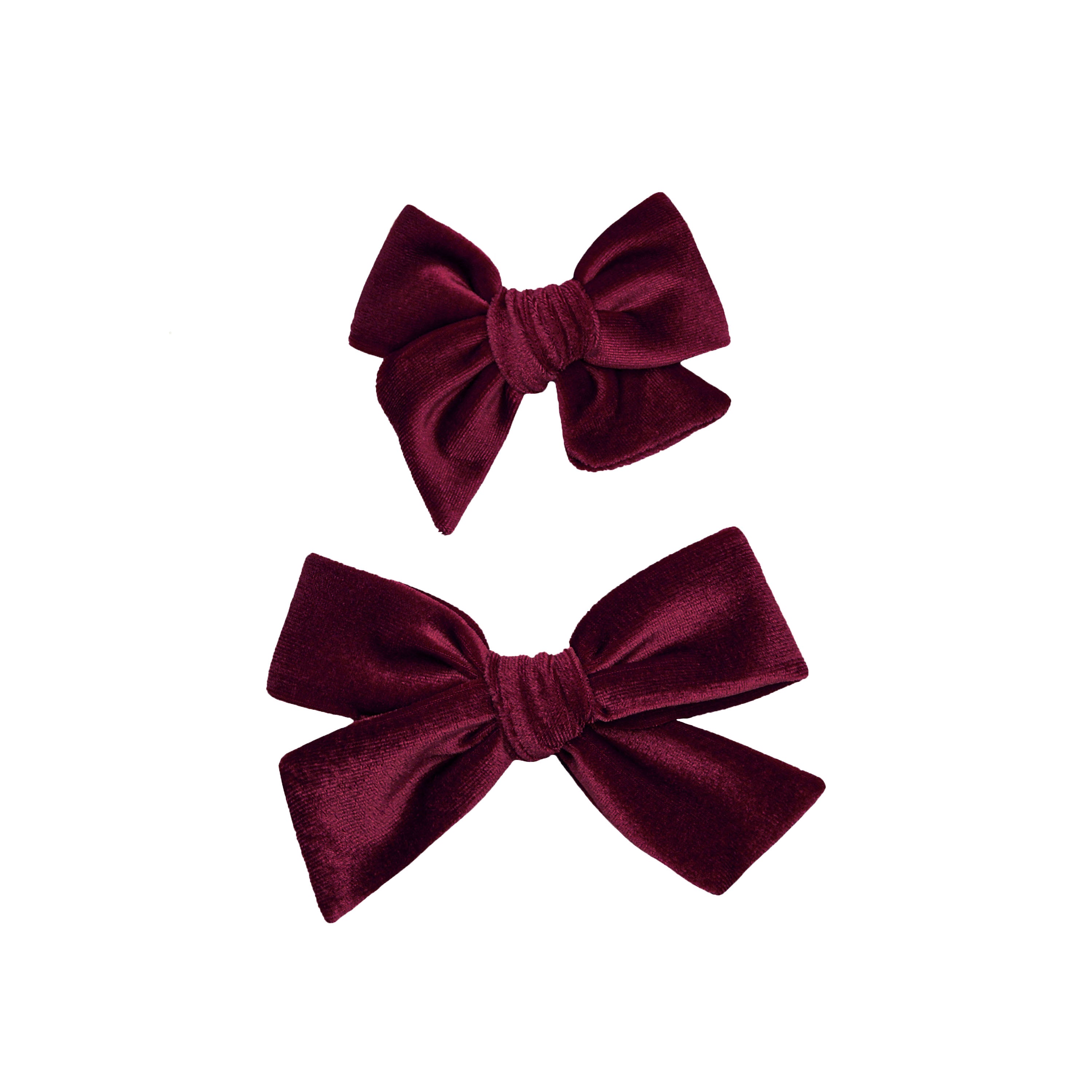 Velvet - Wine Bow Clip