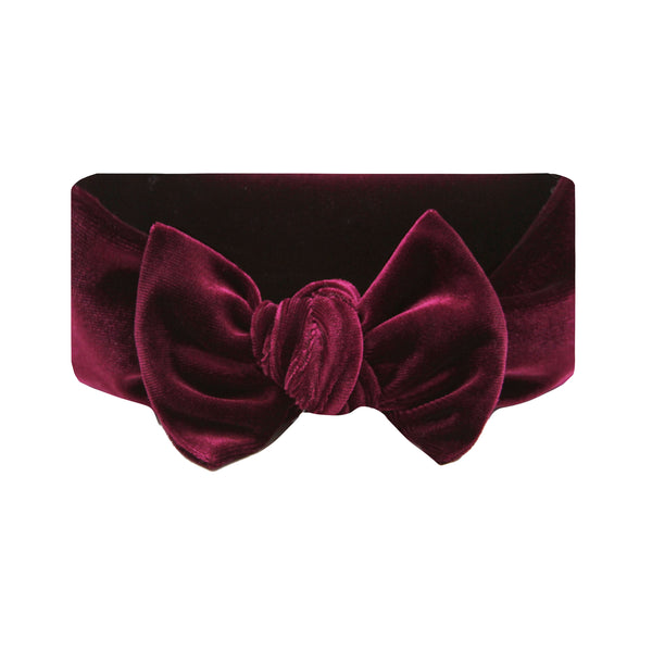 Velvet - Wine Knot Headband
